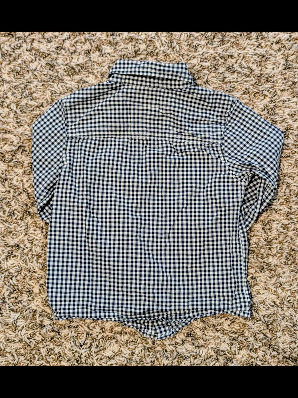 OshKosh B'gosh 2T Navy & White Gingham Button-Down Shirt